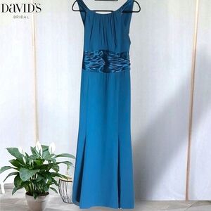 David's Elegant Blue Mother Of The Bride/Evening Gown BRAND NEW CONDITON